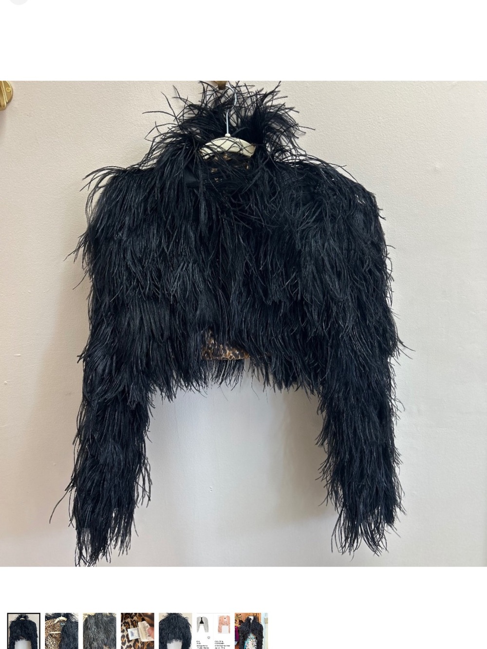 Dolce & Gabbana Black Ostrich Feather bolero